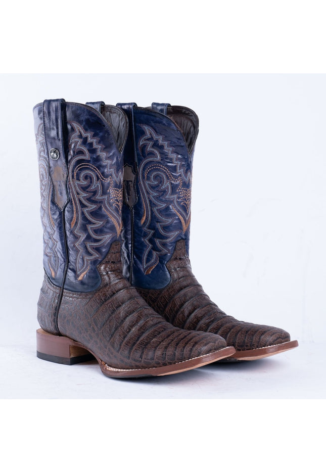TANNER MARK MEN'S Caiman Belly Brown Western Boots Whit Hybrid Sole - Rancho Sementalvariable