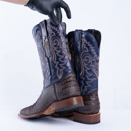 TANNER MARK MEN'S Caiman Belly Brown Western Boots Whit Hybrid Sole - Rancho Sementalvariable