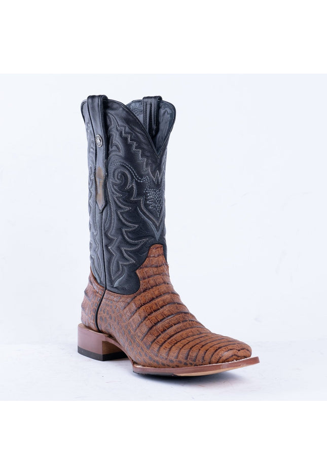 TANNER MARK MEN'S Caiman Belly Cognac Western Boots Whit Hybrid Sole - Rancho Sementalvariable