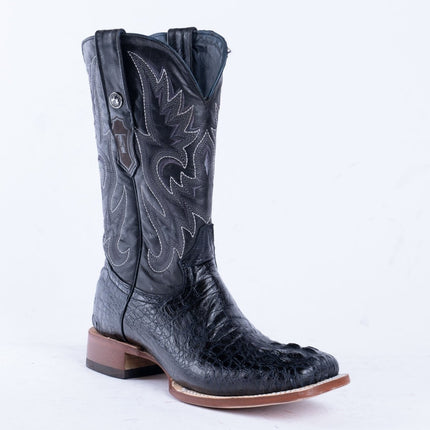 TANNER MARK MEN'S Croc Hornback Black Print Western Boots - Rancho Sementalvariable