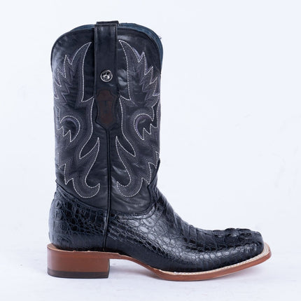 TANNER MARK MEN'S Croc Hornback Black Print Western Boots - Rancho Sementalvariable