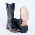 TANNER MARK MEN'S Croc Hornback Black Print Western Boots - Rancho Sementalvariable