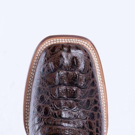 TANNER MARK MEN'S Croc Hornback Brown Print Western Boots - Rancho Sementalvariable