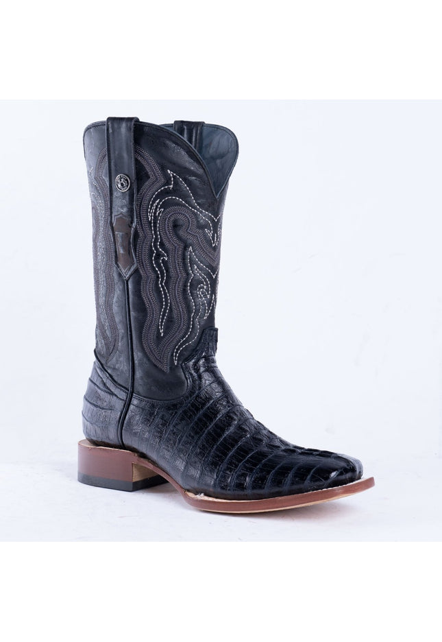 TANNER MARK MEN'S Croc Tail Black Print Western Boots - Rancho Sementalvariable