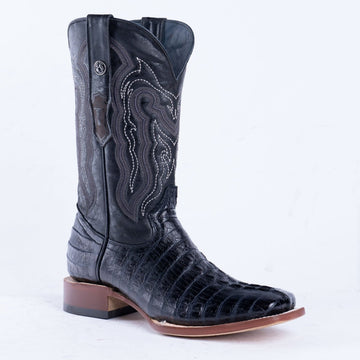 TANNER MARK MEN'S Croc Tail Black Print Western Boots - Rancho Sementalvariable