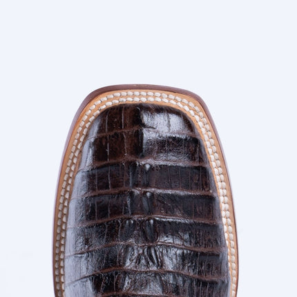 TANNER MARK MEN'S Croc Tail Brown Print Western Boots - Rancho Sementalvariable