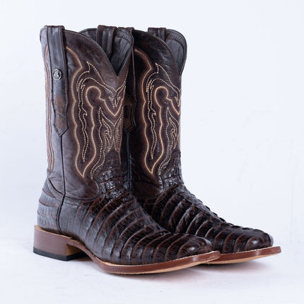 TANNER MARK MEN'S Croc Tail Brown Print Western Boots - Rancho Sementalvariable
