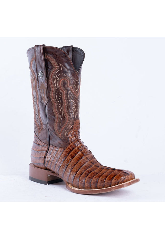 TANNER MARK MEN'S Croc Tail Cognac Print Western Boots - Rancho Sementalvariable