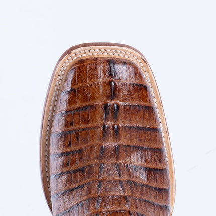 TANNER MARK MEN'S Croc Tail Cognac Print Western Boots - Rancho Sementalvariable