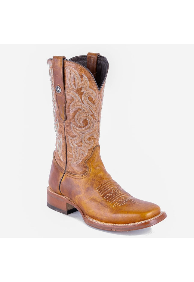 TANNER MARK MEN'S Damiana Orange Cowboy Boots - Rancho Sementalvariable