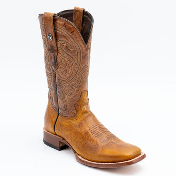 TANNER MARK MEN'S Damiana Orange Cowboy Boots - Rancho Sementalvariable