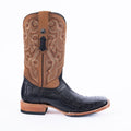 TANNER MARK MEN'S EXOTIC LEATHER Caiman Belly Black Western Boots Hybrid Sole - Rancho Sementalvariable