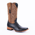 TANNER MARK MEN'S EXOTIC LEATHER Caiman Belly Black Western Boots Hybrid Sole - Rancho Sementalvariable