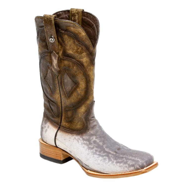 TANNER MARK MEN'S EXOTIC LEATHER Carunga Natural With Arena Old West Top - Rancho Sementalvariable