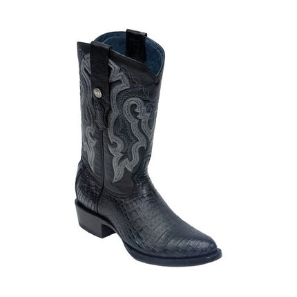 TANNER MARK MEN'S EXOTIC LEATHER Croc Belly Black Cowboy Boots - Rancho Sementalvariable