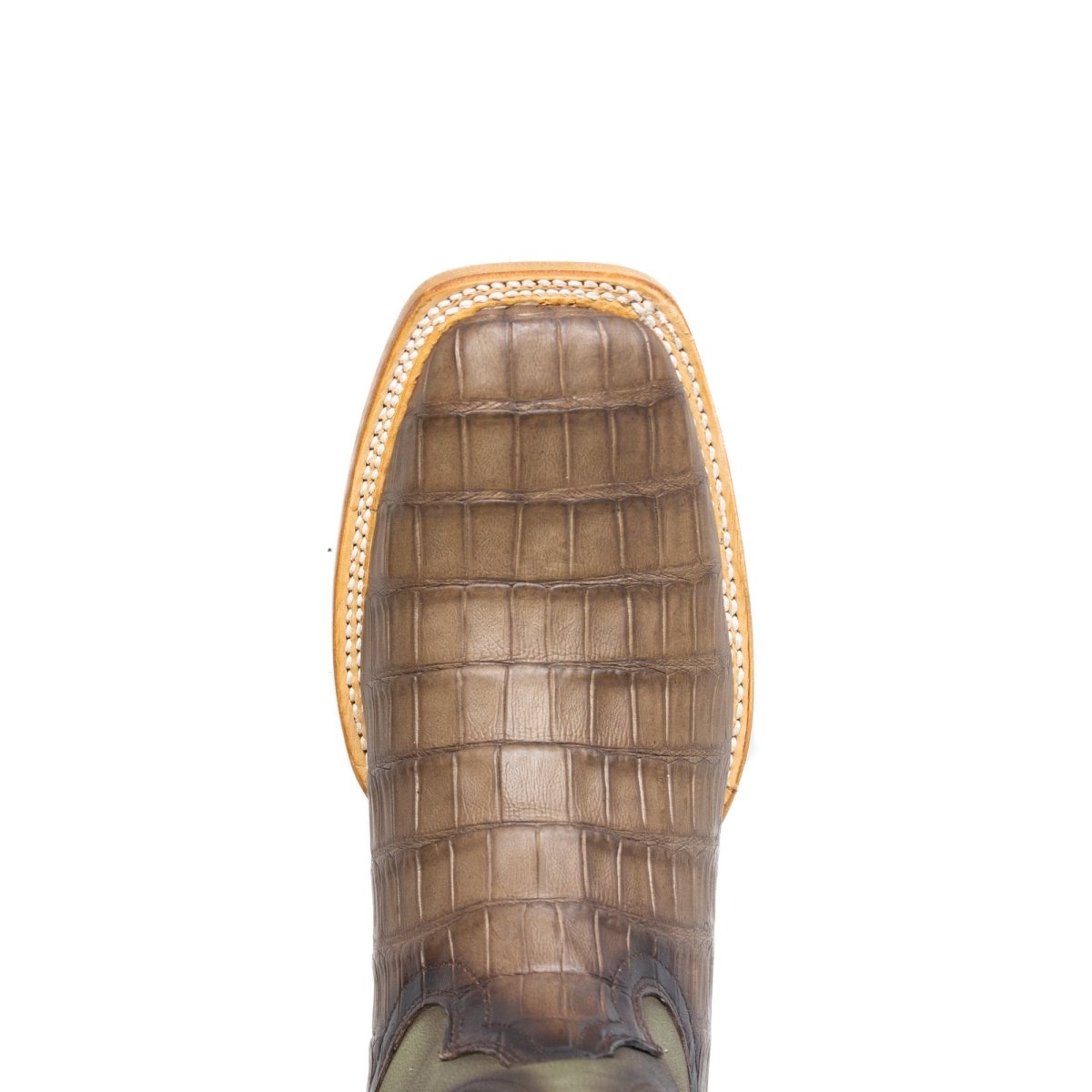 TANNER MARK MEN'S EXOTIC LEATHER Croc Belly Matte Oak Cowboy Boots - Rancho Sementalvariable