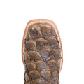TANNER MARK MEN'S EXOTIC LEATHER Fish Petrified Oak Cowboy Boots - Rancho Sementalvariable