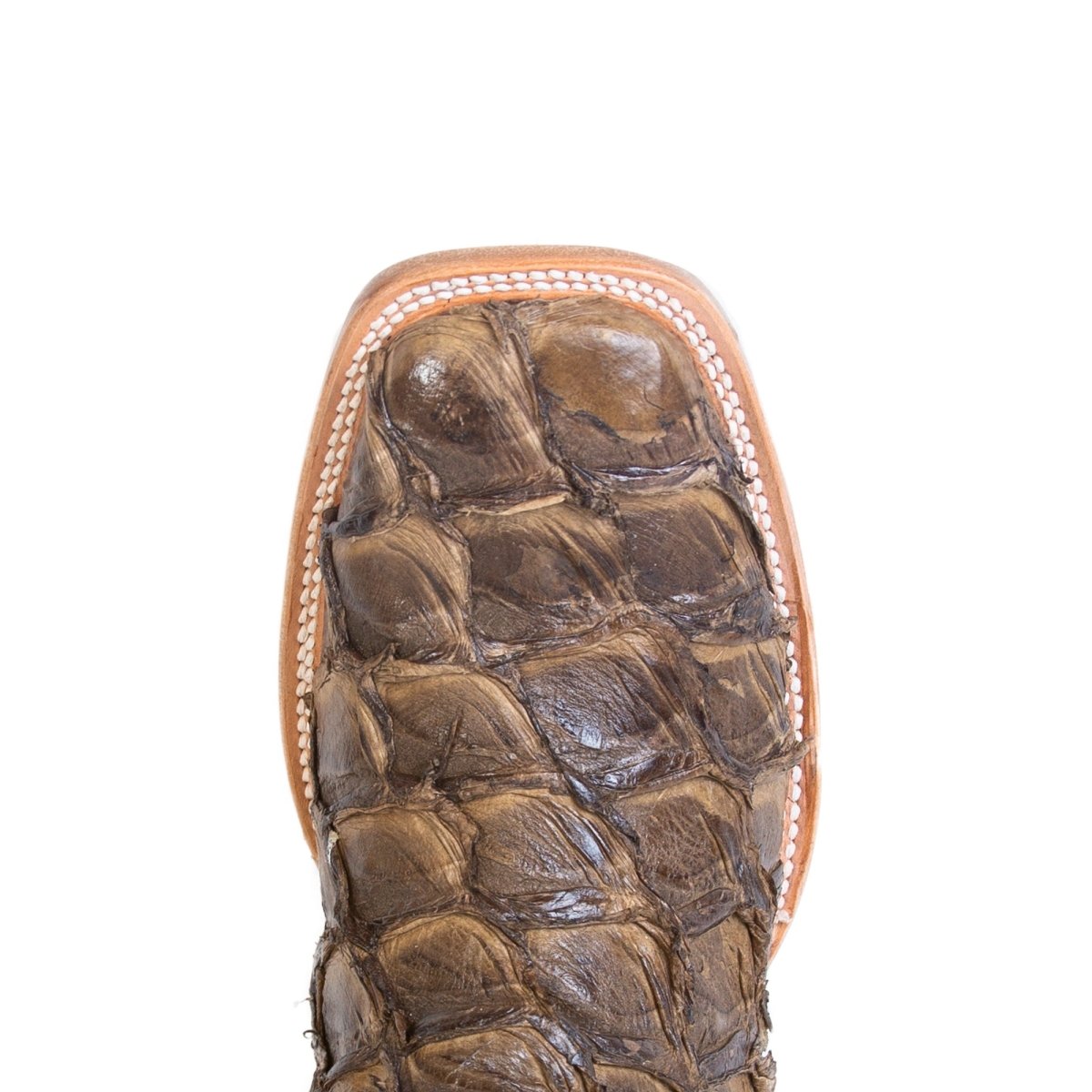 TANNER MARK MEN'S EXOTIC LEATHER Fish Petrified Oak Cowboy Boots - Rancho Sementalvariable