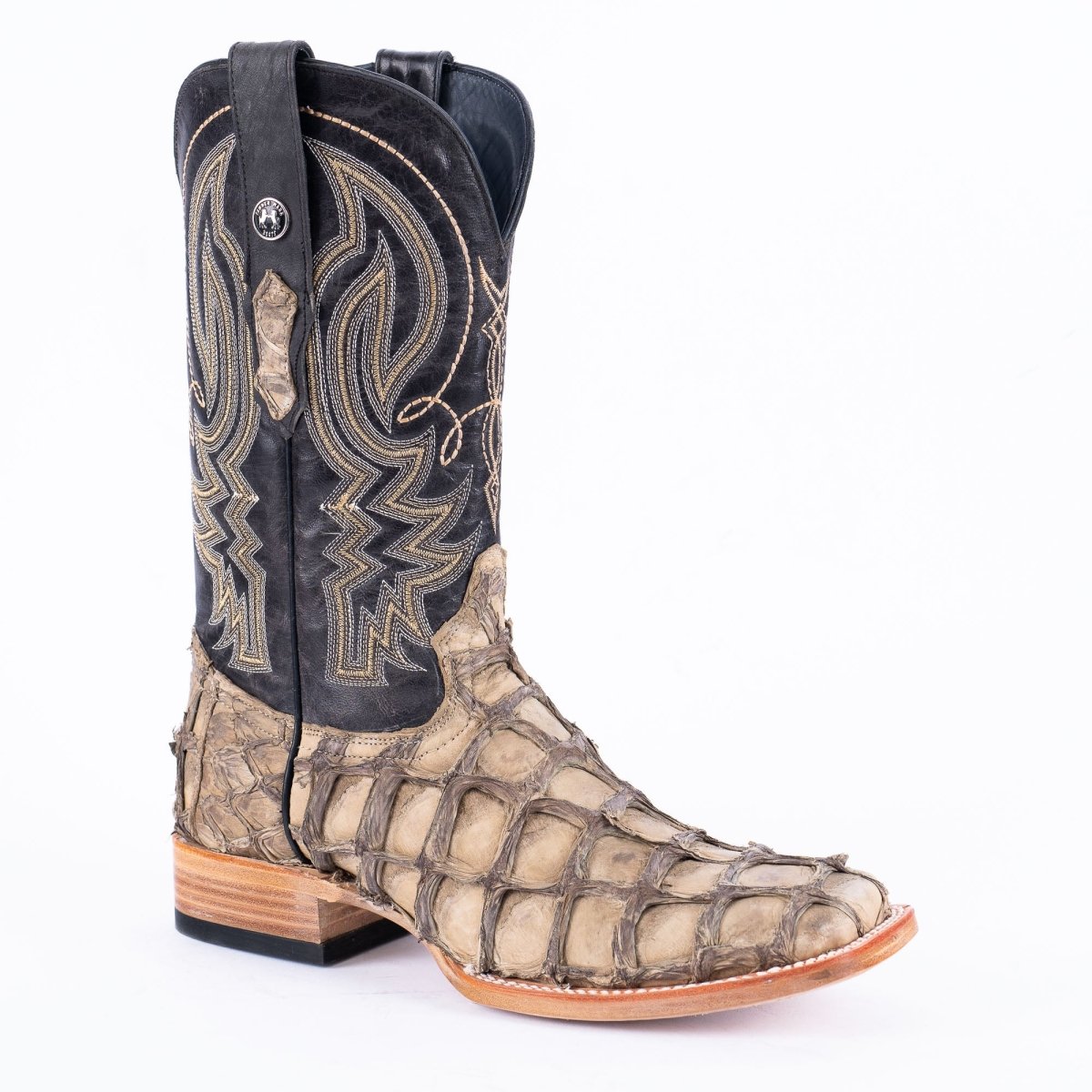 TANNER MARK MEN'S EXOTIC LEATHER Fish Sand Dune Cowboy Boots - Rancho Sementalvariable