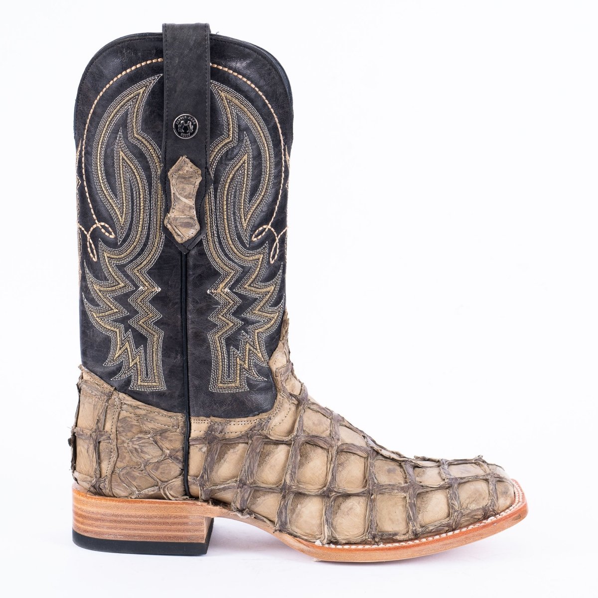 TANNER MARK MEN'S EXOTIC LEATHER Fish Sand Dune Cowboy Boots - Rancho Sementalvariable