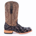 TANNER MARK MEN'S EXOTIC LEATHER Fish Tabacco Shine Cowboy Boots - Rancho Sementalvariable