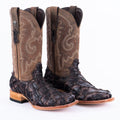 TANNER MARK MEN'S EXOTIC LEATHER Fish Tabacco Shine Cowboy Boots - Rancho Sementalvariable