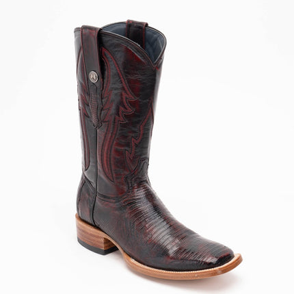 TANNER MARK MEN'S EXOTIC LEATHER Lizard Black Cherry Cowboy Boots - Rancho Sementalvariable