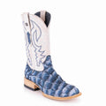 TANNER MARK MEN'S EXOTIC LEATHER Monster Fish Matte Sky Blue Cowboy Boots - Rancho Sementalvariable