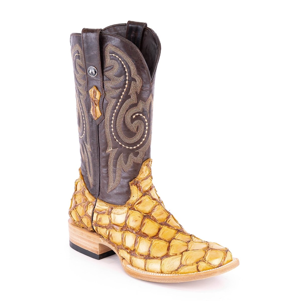TANNER MARK MEN'S EXOTIC LEATHER Monster Fish Orix Cowboy Boots - Rancho Sementalvariable
