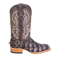 TANNER MARK MEN'S EXOTIC LEATHER Monster Fish Puse Nicotine Matte Cowboy Boots - Rancho Sementalvariable