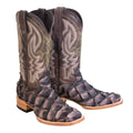 TANNER MARK MEN'S EXOTIC LEATHER Monster Fish Puse Nicotine Matte Cowboy Boots - Rancho Sementalvariable