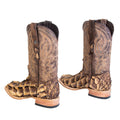 TANNER MARK MEN'S EXOTIC LEATHER Monster Fish Toast Beige Cowboy Boots EE - WIDE - Rancho Sementalvariable