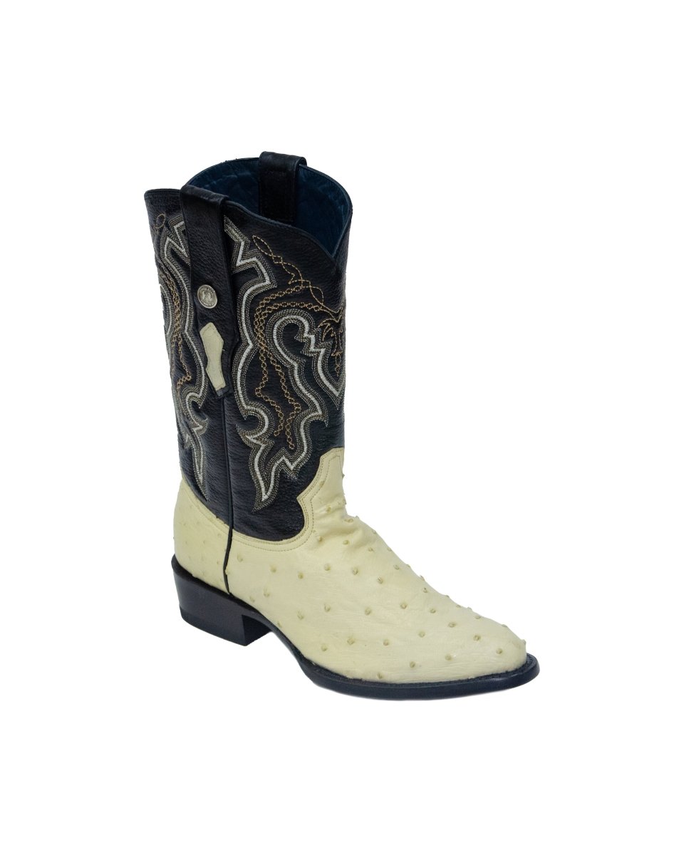 TANNER MARK MEN'S EXOTIC LEATHER Ostrich Bone Cowboy Boots - Rancho Sementalvariable