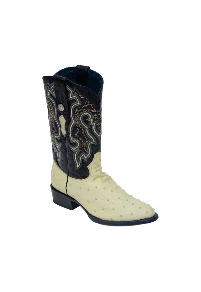 TANNER MARK MEN'S EXOTIC LEATHER Ostrich Bone Cowboy Boots - Rancho Sementalvariable