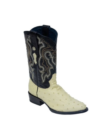 TANNER MARK MEN'S EXOTIC LEATHER Ostrich Bone Cowboy Boots - Rancho Sementalvariable
