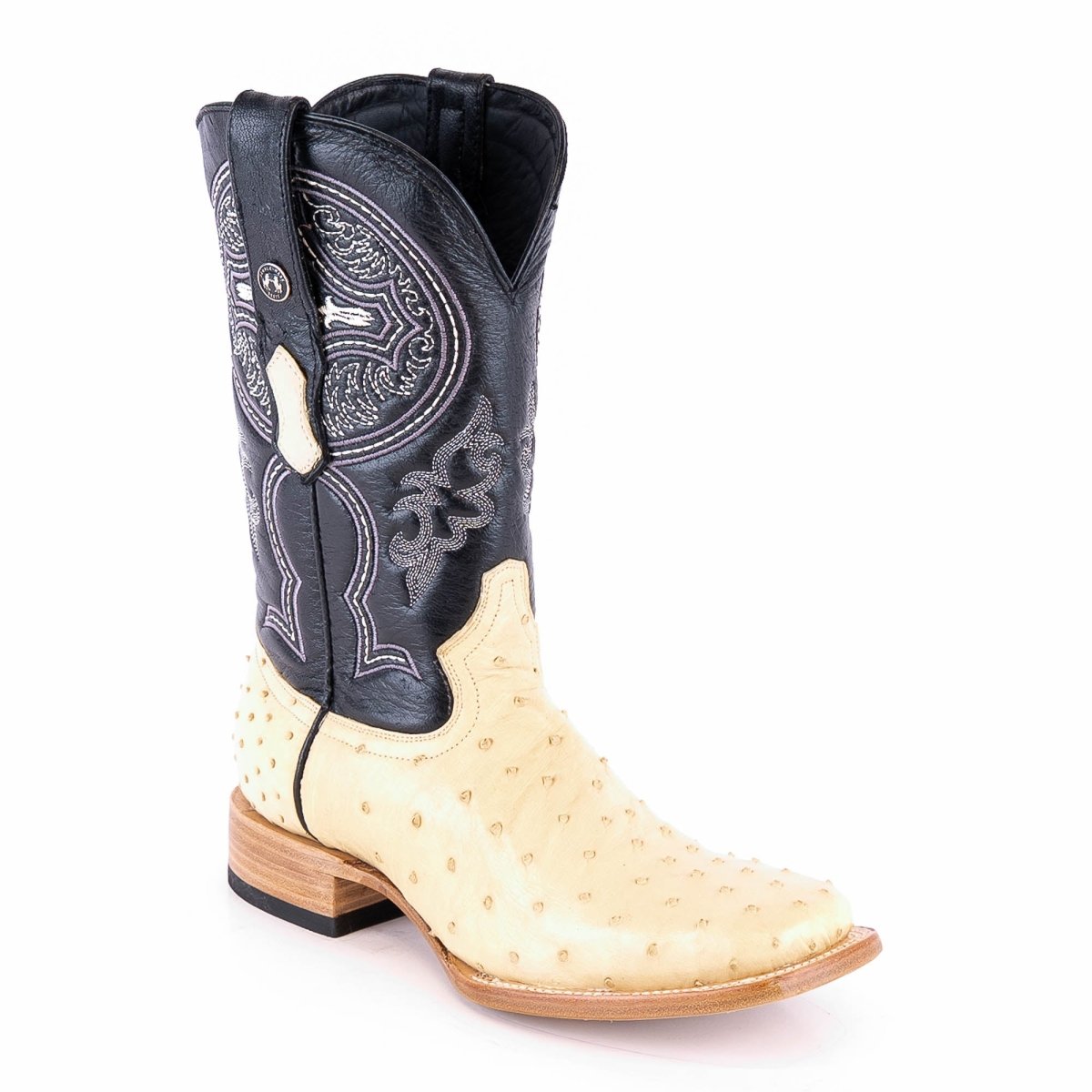TANNER MARK MEN'S EXOTIC LEATHER Ostrich Bone Cowboy Boots - Rancho Sementalvariable