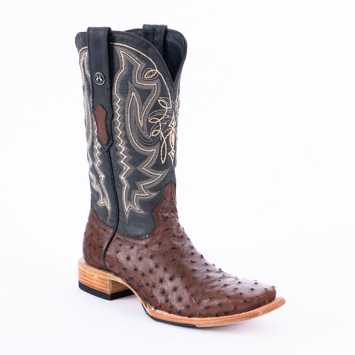 TANNER MARK MEN'S EXOTIC LEATHER Ostrich CC Kango Tabac Western Boots Hybrid Sole - Rancho Sementalvariable