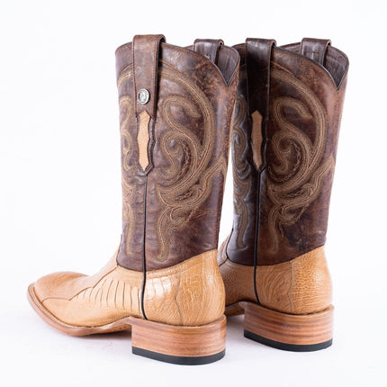 TANNER MARK MEN'S EXOTIC LEATHER Ostrich Leg MD Antique Cowboy Boots - Rancho Sementalvariable