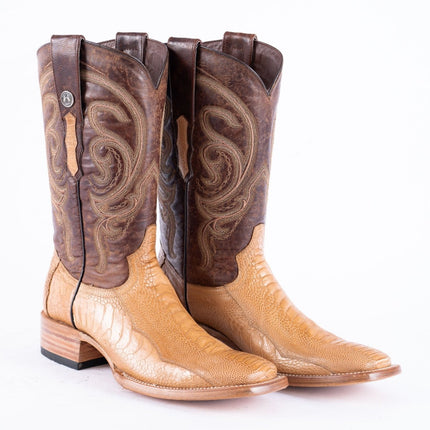 TANNER MARK MEN'S EXOTIC LEATHER Ostrich Leg MD Antique Cowboy Boots - Rancho Sementalvariable