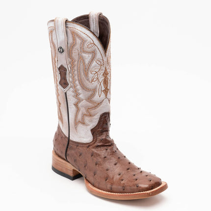 TANNER MARK MEN'S EXOTIC LEATHER Ostrich MD CC Nicotine Cowboy Boots - Rancho Sementalvariable