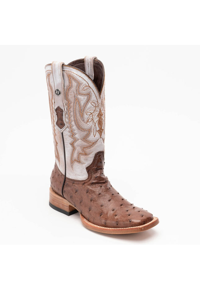 TANNER MARK MEN'S EXOTIC LEATHER Ostrich MD CC Nicotine Cowboy Boots - Rancho Sementalvariable