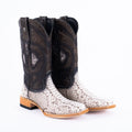 TANNER MARK MEN'S EXOTIC LEATHER Python Molorus Backcut Natural Cowboy Boots SPECIAL EDITION - Rancho Sementalvariable