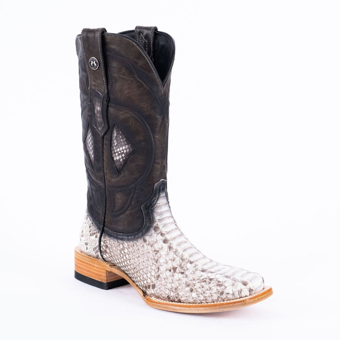 TANNER MARK MEN'S EXOTIC LEATHER Python Molorus Backcut Natural Cowboy Boots SPECIAL EDITION - Rancho Sementalvariable