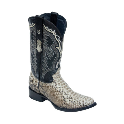 TANNER MARK MEN'S EXOTIC LEATHER Python Natural Cowboy Boots - Rancho Sementalvariable