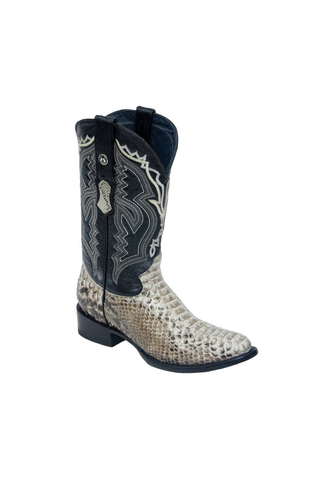 TANNER MARK MEN'S EXOTIC LEATHER Python Natural Cowboy Boots - Rancho Sementalvariable