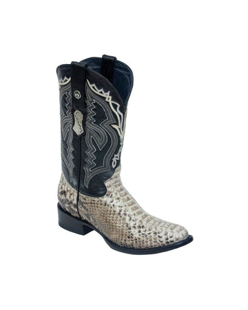 TANNER MARK MEN'S EXOTIC LEATHER Python Natural Cowboy Boots - Rancho Sementalvariable