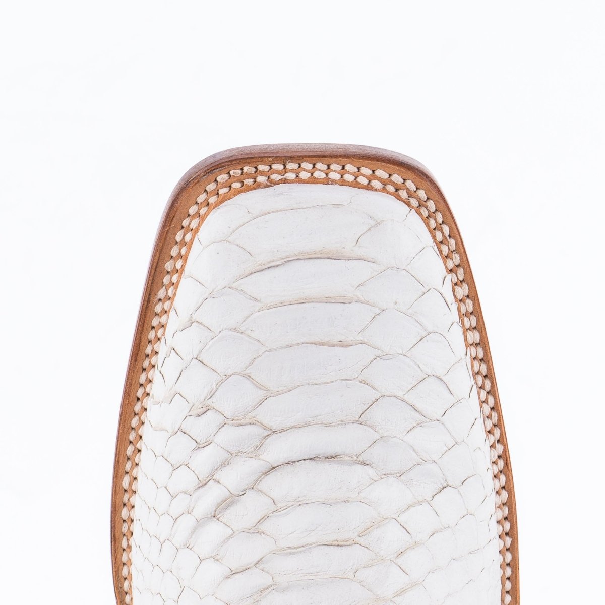 TANNER MARK MEN'S EXOTIC LEATHER Python White Cowboy Boots