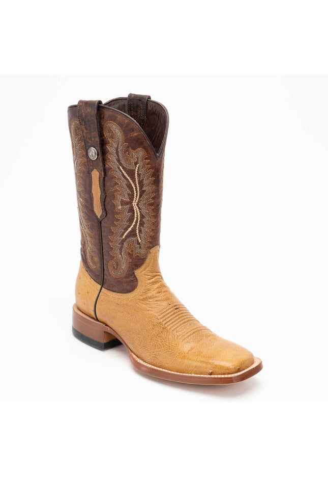 TANNER MARK MEN'S EXOTIC LEATHER Smooth Ostrich MD Antique Cowboy Boots - Rancho Sementalvariable