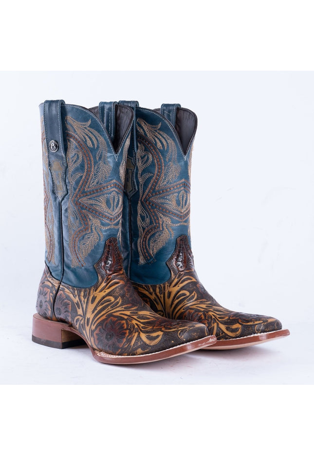 TANNER MARK MEN'S HandTooled Jungle Orix Western Boots - Rancho Sementalvariable