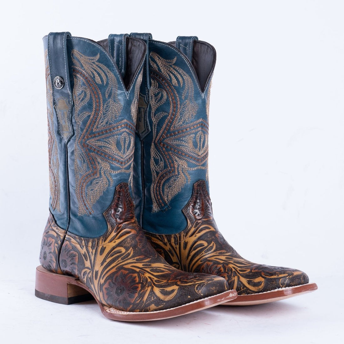 TANNER MARK MEN'S HandTooled Jungle Orix Western Boots - Rancho Sementalvariable